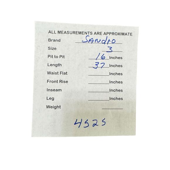 Sandro Black Embellished Evening Dress Bodycon Gold Accent Sleeveless Size 8 - Picture 7 of 8